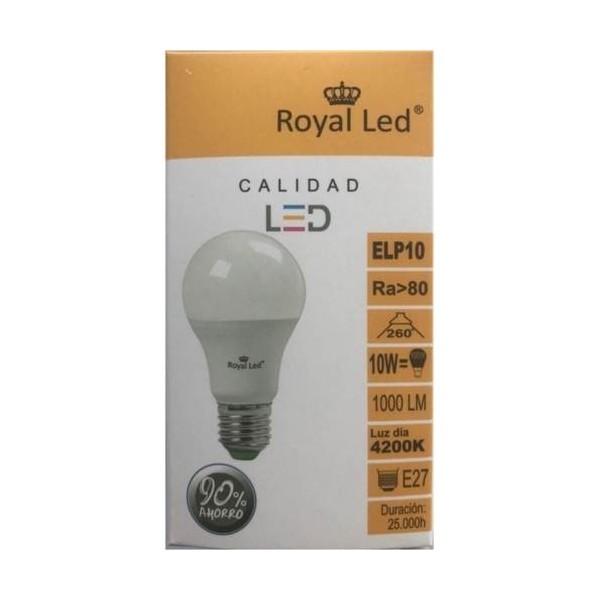 LAMPARA ILUMIN LED ESTAN E27 10W 1000LM  4200K ROY