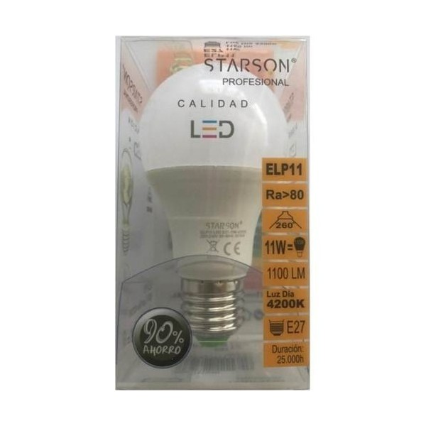 LAMPARA ILUMIN LED ESTAN E27 11W 1100LM  4200K STA