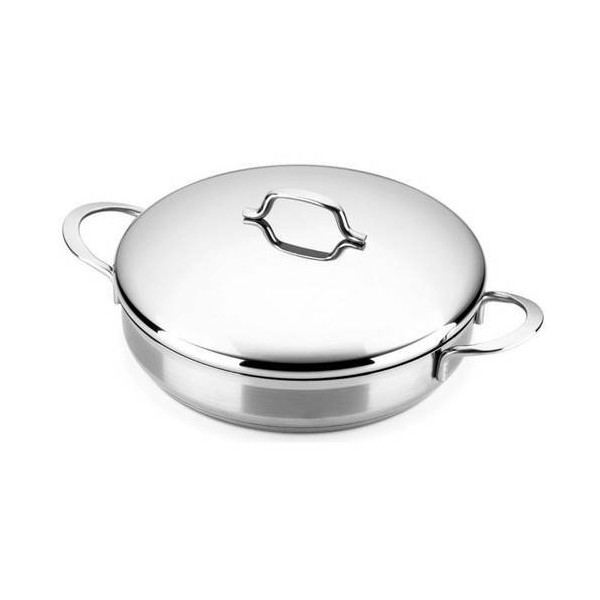 CACEROLA BAJA 26CM C/TAPA IND INOX MILLENIUM MAGEF