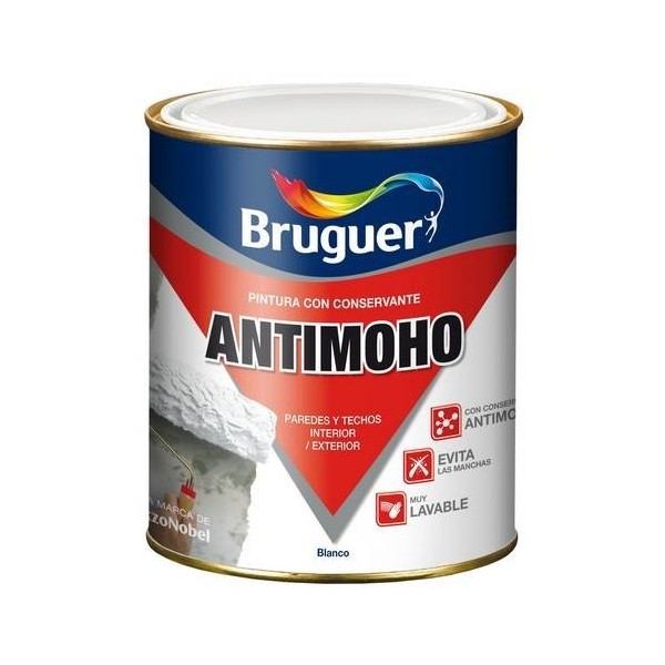 PINTURA PLAST MATE 750 ML BL ANTIMOHO BRUGUER