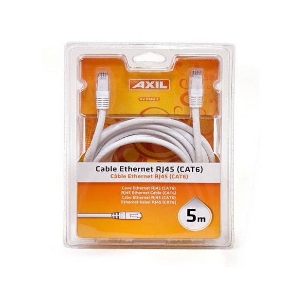 CABLE MULTIMEDIA 5MT ETHERNET AXIL RJ45 CAT 6 AV 0