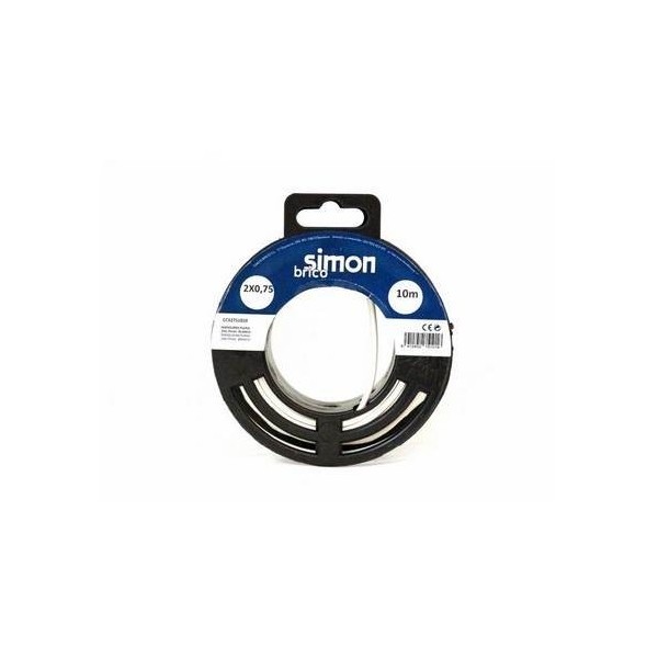 CABLE ELEC 2X0,75 10MT MANG SIMON B BL H03VVH2-F P