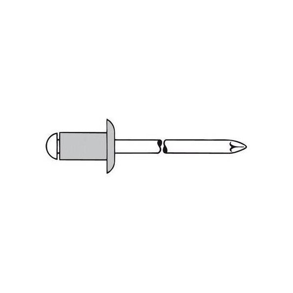 REMACHE FIJ 4,8X12MM C/ALOM AC CINC BRALO 250 PZ