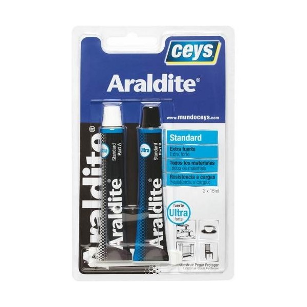 ADHESIVO EPOXY ESTAND. 15+15 ML MAX.RESIST. ARALDI