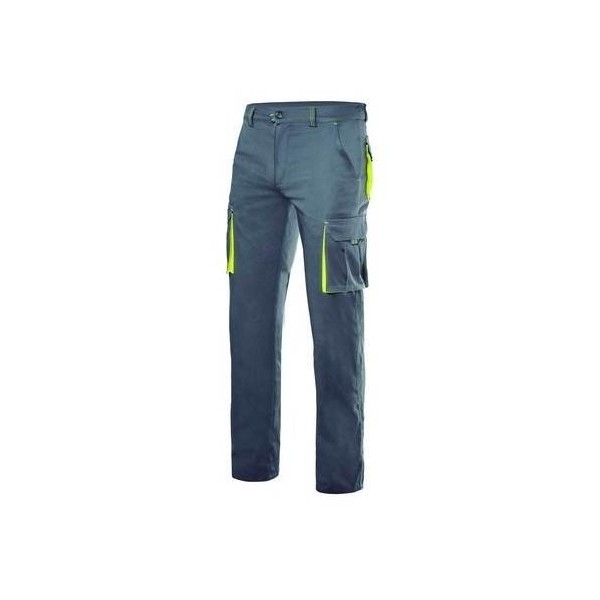 PANTALON TRABAJO T44 ELAST. GR/AMA MLTIBOL VELILL