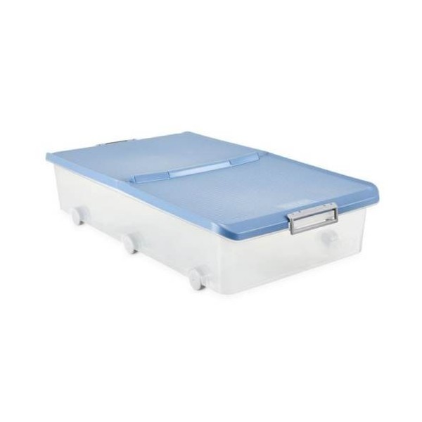 CAJA ORDEN BAJO CAMA 78X45X18CM 63LT C/RDA PL TRA