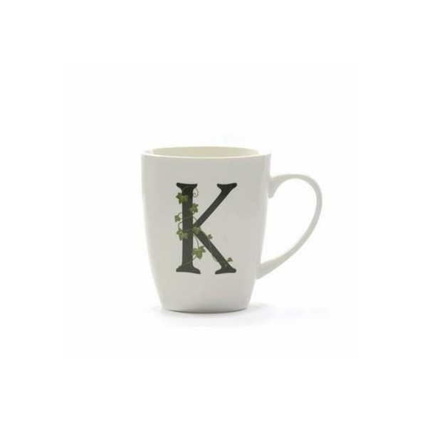 TAZA DESAYUNO C/ASA 380ML MUG LETRA K PORCEL LPB