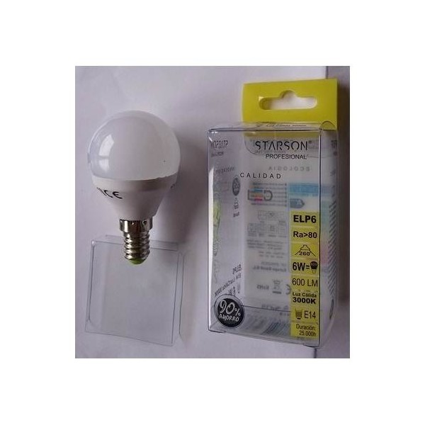 LAMPARA ILUMIN LED ESF. E27 4,5W 450LM  3000K STAR