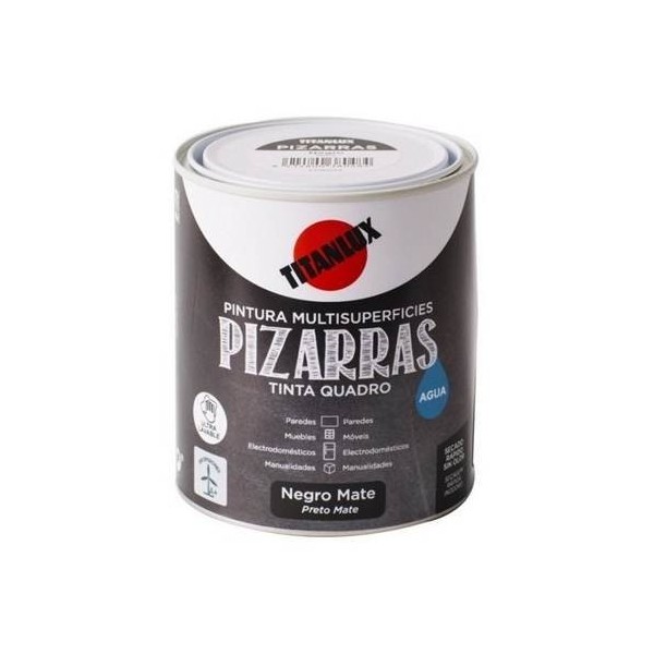 PINTURA AL AGUA MATE 750 ML NE MULTISUPERF. PIZARR