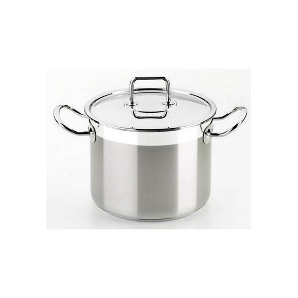 CACEROLA ALTA 26CM C/TAPA IND INOX PROF. BRA