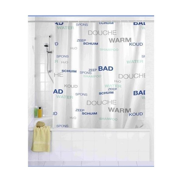 CORTINA BAÑO 180X200CM PVC MO WENKO 1 PZ