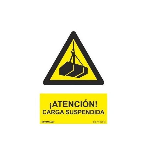 CARTEL SEÑALIZACION 210X300MM PVC CARGA SUSPENDIDA