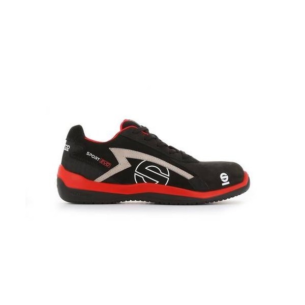 ZAPATO SEG T44 NEGRA/ROJA PIEL SERRAJE/M